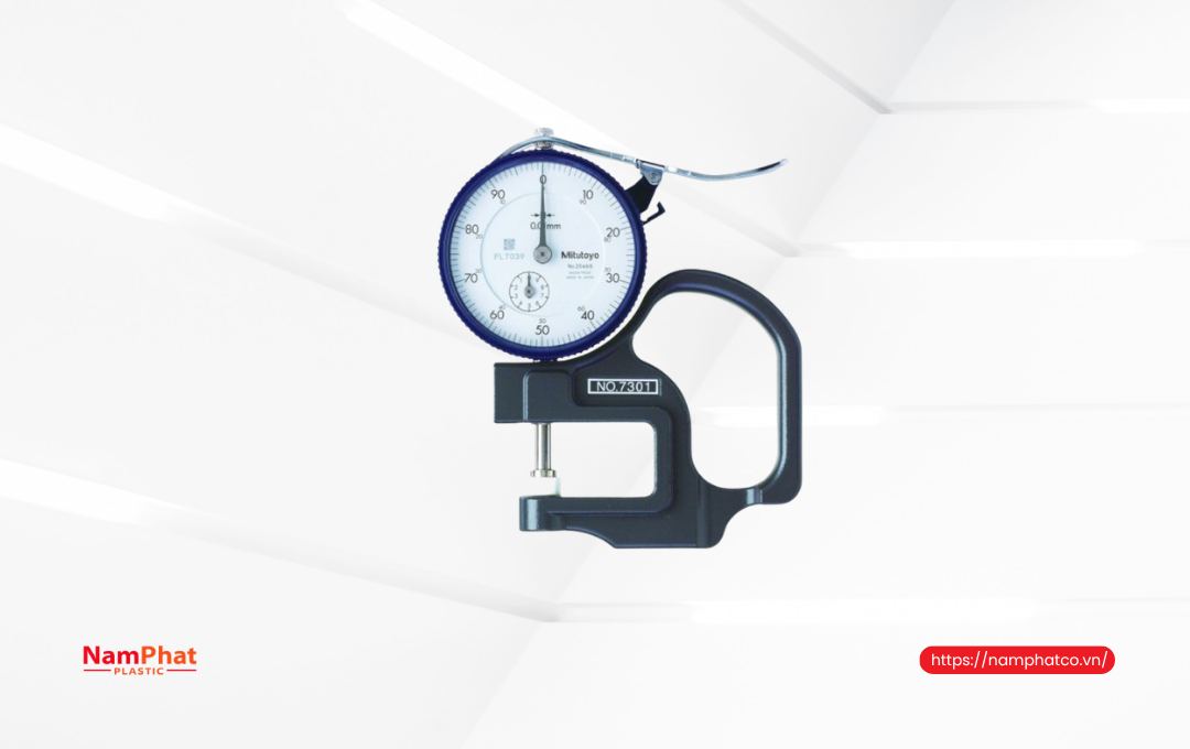 Đo độ dày màng PE bằng micrometer